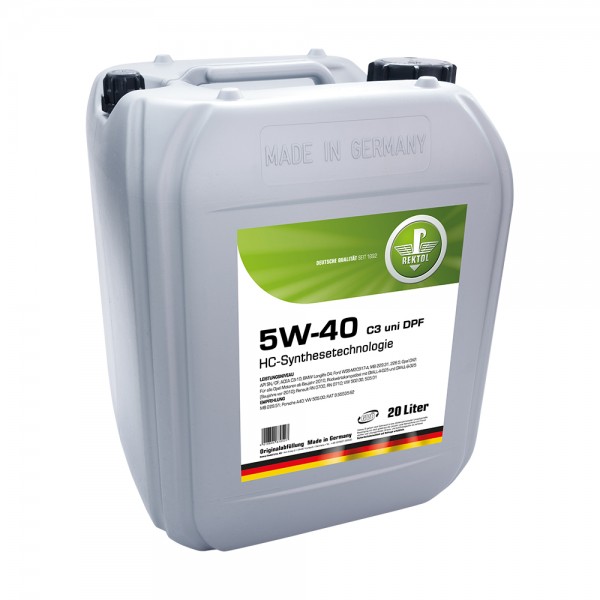Rektol 5W-40 DPF-3 PLUS (5W-40 C3 UNI DPF)  20л  Моторное масло